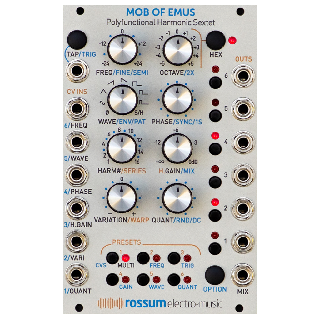 Mob of Emus multi oscillator, cv, modulation and trigger source