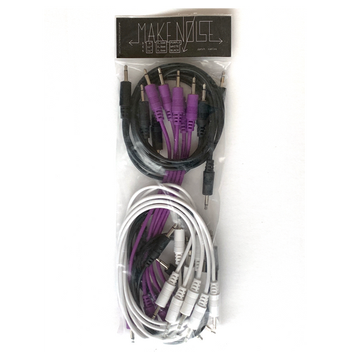 Make Noise 15 Pack Assorted Patch Cables (plum,white,black)