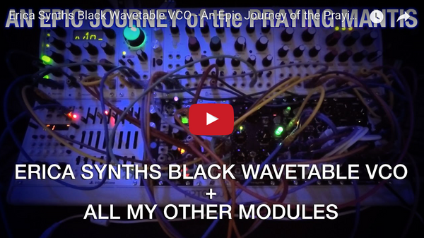 Erica Synths Black Wavetable VCO - An Epic Journey of the Praying Mantis