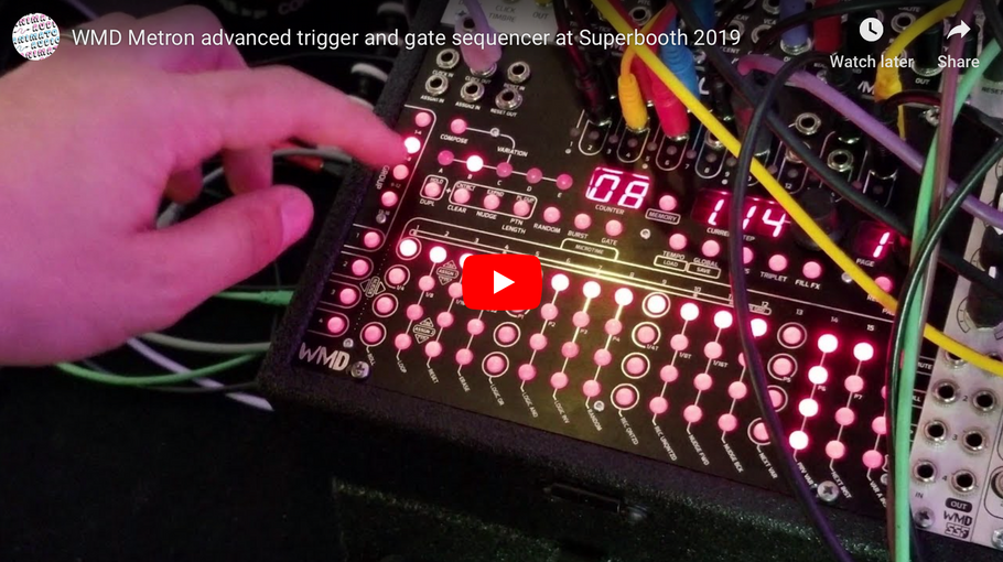 WMD Metron advanced trigger and gate sequencer at Superbooth 2019