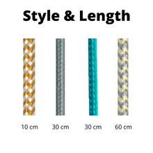 Animato Audio Braided Patch Cables (Set of 20 in gold 10 cm, grey 30 cm, green 30 cm, gold-grey 60 cm)