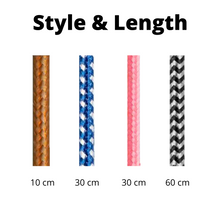 Animato Audio Braided Patch Cables (Set of 20 in bronze 10 cm, blue 30 cm, pink 30 cm, checkered 60 cm)