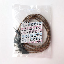 Animato Audio Braided Patch Cables (Set of 5 in black & gold 30 cm)