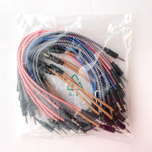 Animato Audio Braided Patch Cables (Set of 20 in bronze 10 cm, blue 30 cm, pink 30 cm, checkered 60 cm)
