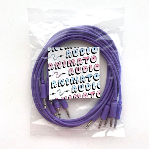 Animato Audio Patch Cables (Set of 5 in purple 60 cm)