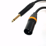 XLR male to 1/4" TS balanced audio cable 3 meters
