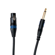 XLR female to 1/4" TS balanced audio cable 3 meters